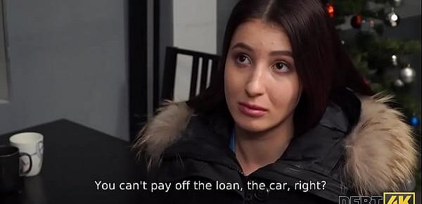  DEBT4k. Teen debt collector is lucky to fuck the sexy nightclub manager